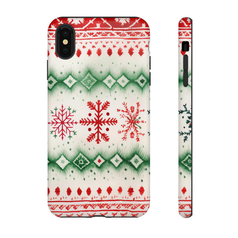 Icelandic Watercolor inspired by Christmas Sweaters - Impact Resistant Phone Case iPhone XS MAX Matte